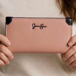 Jessica Simpson ZIP Wallet Billfold Clutch Blush CARD HOLDER WOMAN'S WOMEN'S